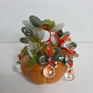 Vintage Chinese Gemstone  Bonsai Flower Feng Shui Money Tree